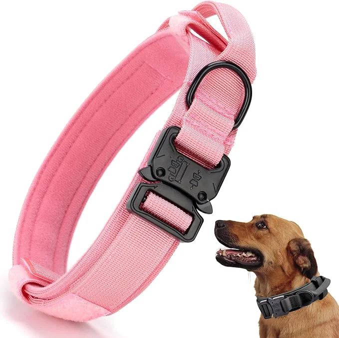 Trendy Tactical Dog Collar Adjustable Military Training Nylon Dog Collar Functional