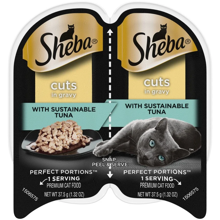 Advanced Sheba Portions Cuts in Gravy Wet Cat Food Signature Tuna 2.6-oz Reusable