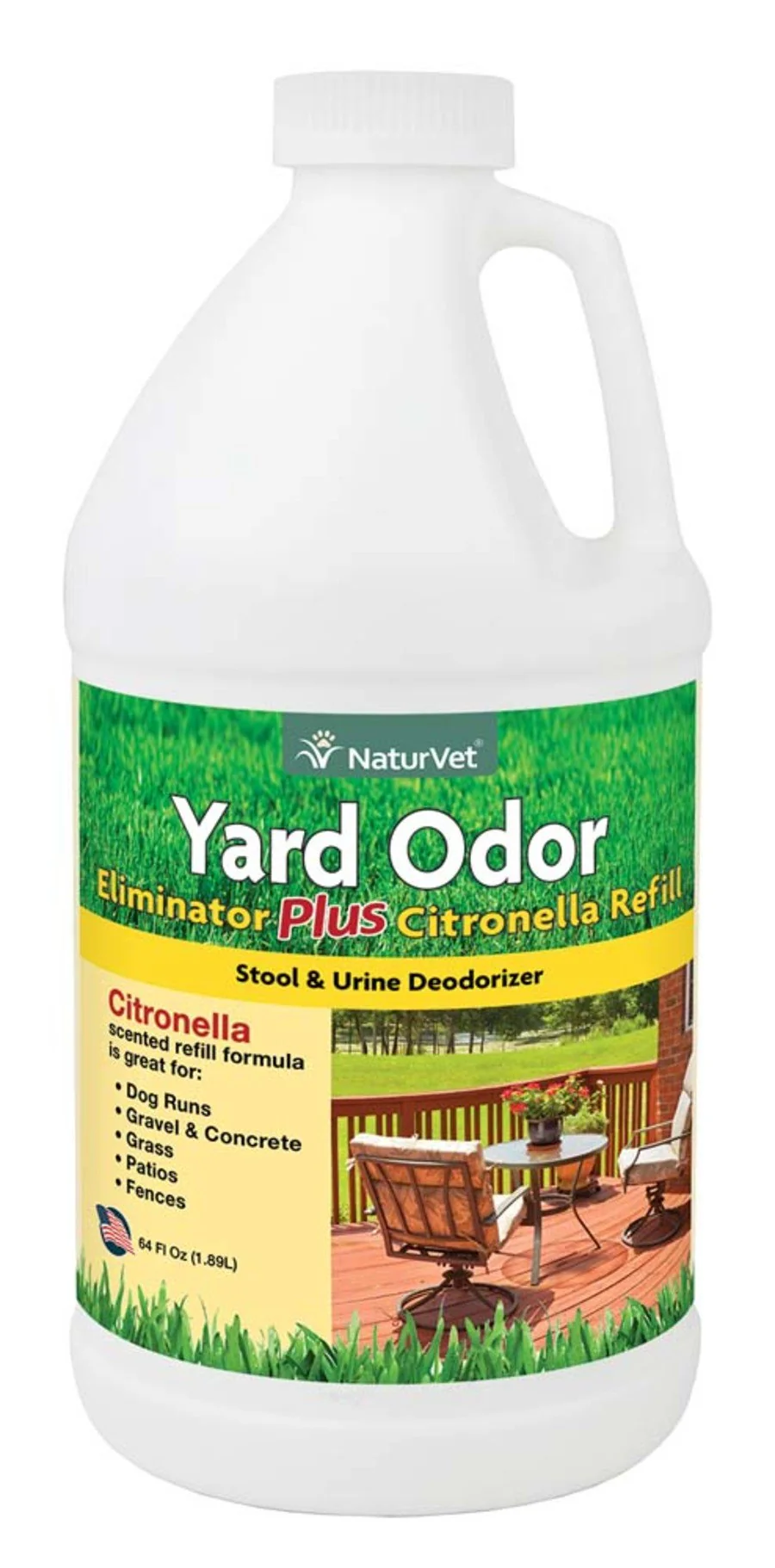 Functional NaturVet Yard Odor Eliminator Plus Citronella Refill Spray 1-gal High-End