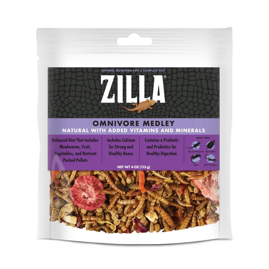 Fashionable Zilla Omnivore Medley Reptile Food 4-oz Optimized