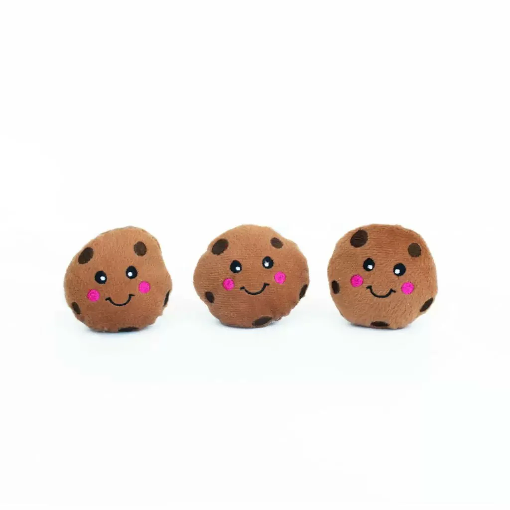 World-Class ZippyPaws Miniz Cookies Dog Toy Brown Small Medium 3 Count Top-Quality