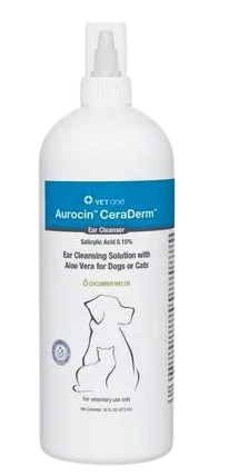 Official VetOne Aurocin CeraDerm Dog Cat Ear Cleanser 16-oz Outstanding