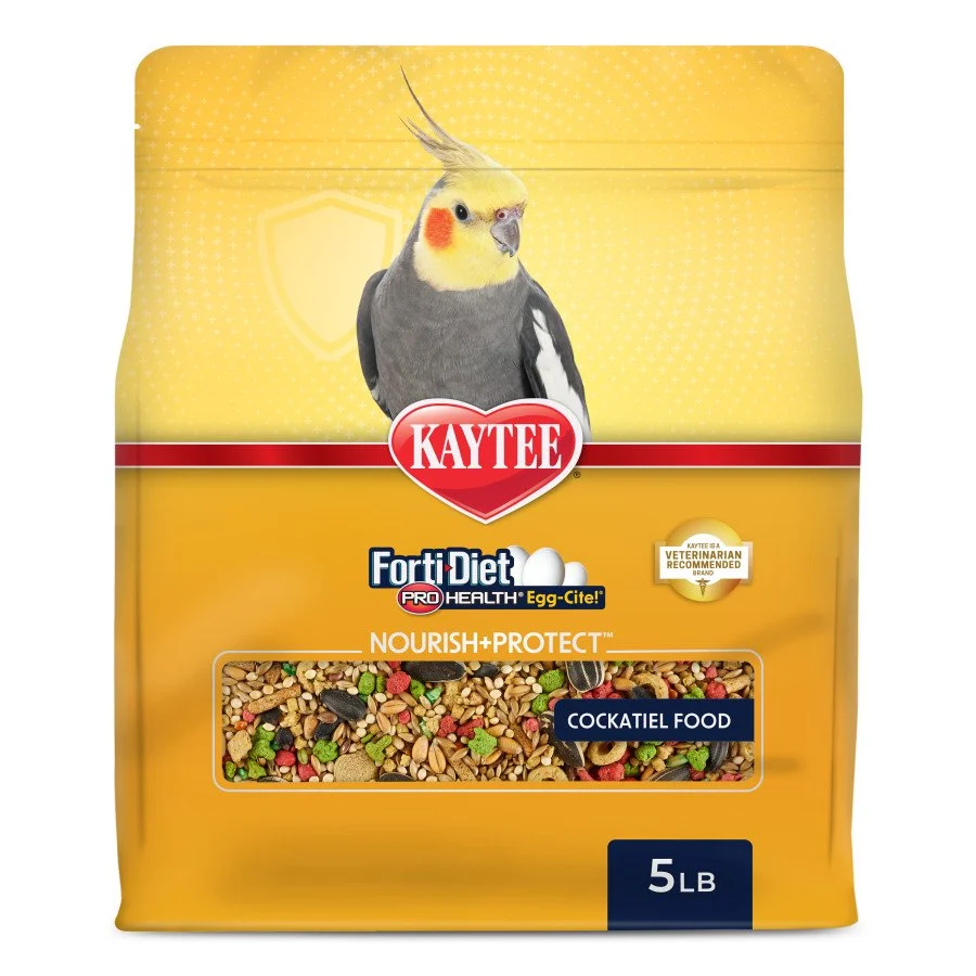 Prestigious Kaytee Forti-Diet Pro Health Egg-Cite Nourish Protect Cockatiel Food 5-lb Smooth