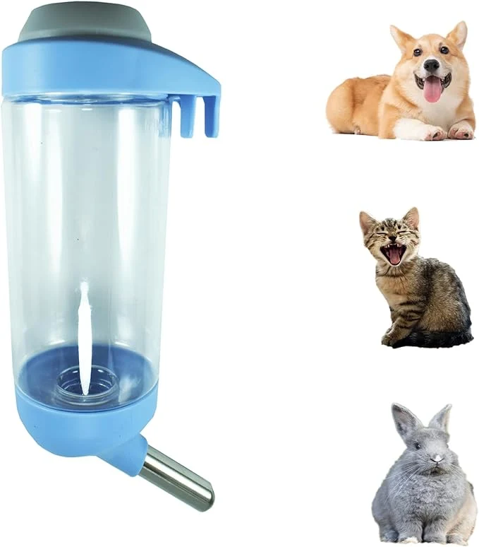 Carefully Designed Dog Crate Water Bottle - 17 oz No Drip Kennel Pet Water Dispenser Easy-to-Use Cage Water Bottle for Dogs Cats Small Animals 500ML BlueAbout ThisOverview Durable