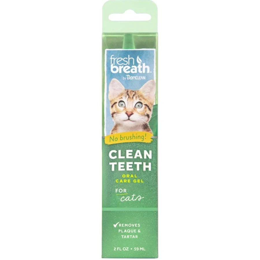 Detailed TropiClean Fresh Breath Oral Care Gel for Cats 2-oz Proven