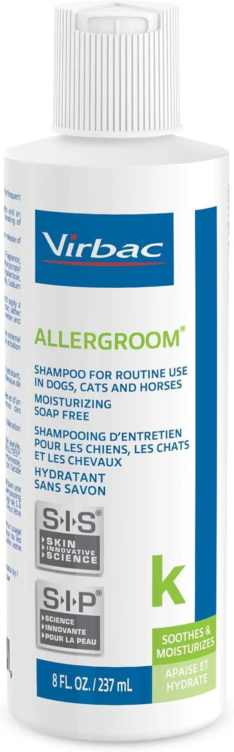 Fast Virbac Allergroom Dog Cat Horse Shampoo 8-oz Premium Material
