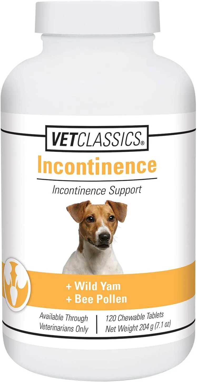 Convenient VetClassics Incontinence Support Chewable Tablets Dog Supplement 120 Count Reliable