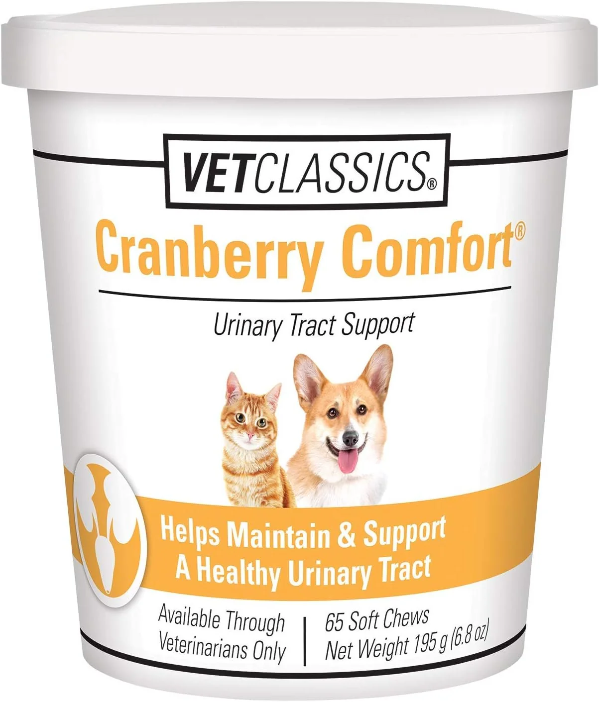 Official VetClassics Cranberry Comfort Urinary Tract Support Soft Chew Dog Cat Supplement 65 Count World-Class