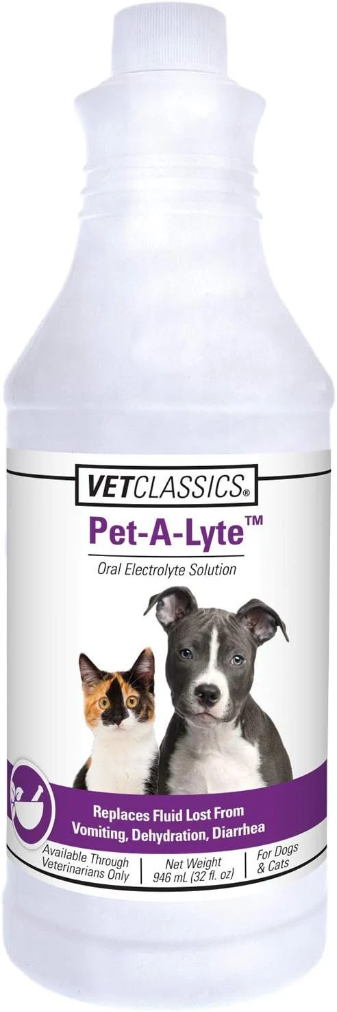 Refined VetClassics Pet-A-Lyte Oral Electrolyte Solution Dog Cat Supplement 32-oz Trendy