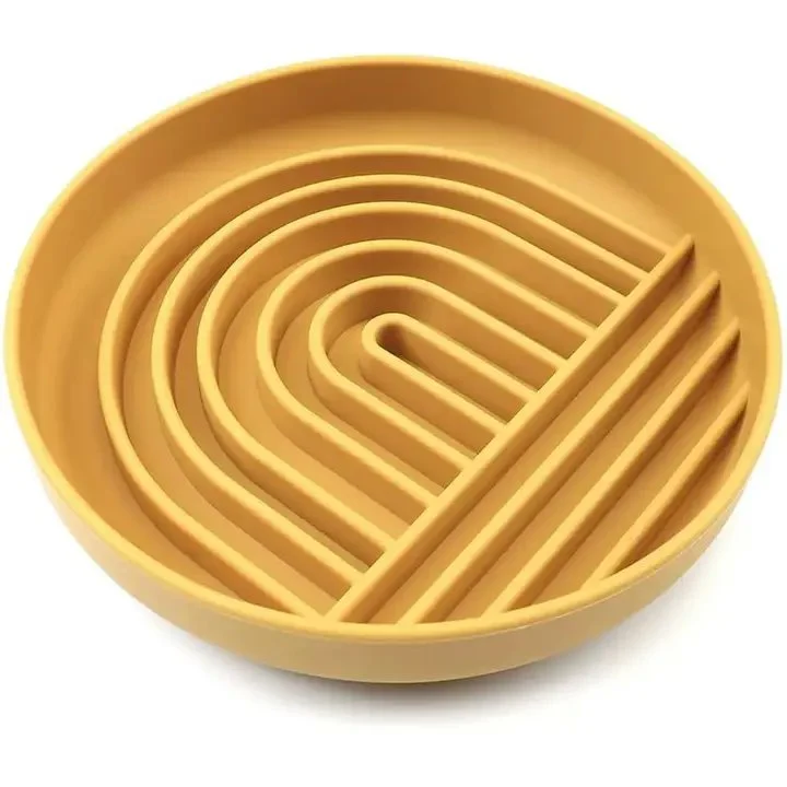 Fine Crafted Koira Rainbow Silicone Dog Slow Feeder Lick Mat with Suction Yellow Fashionable