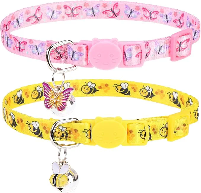 User-Friendly PUPTECK Breakaway Cute Cat Collar Eco-Friendly
