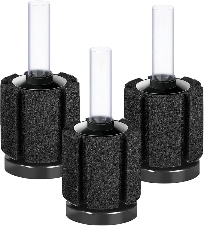 Original AQUANEAT 3 Pack Aquarium Bio Sponge Filter Breeding Fry Betta Shrimp Nano Fish Green