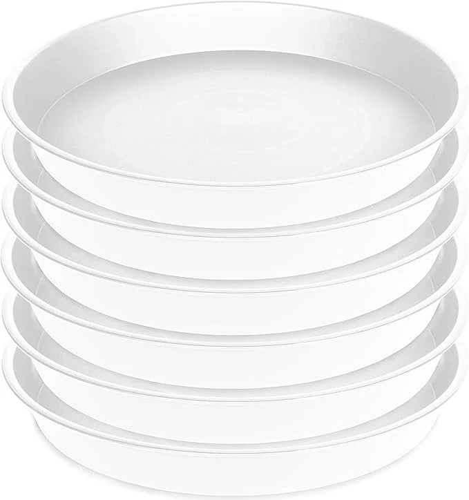 High-Quality 6 Pack of 12 inch Plant Saucer Heavy Duty Plastic Plant Saucer 12 Round Elegant