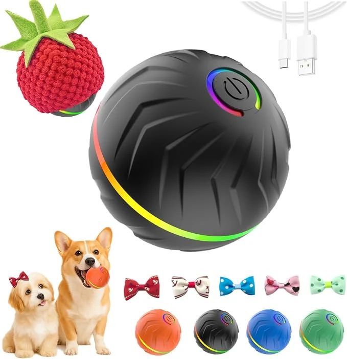 Trendy 2026 T01 Interactive Dog Toys Vibrating Dog Ball Motion Activated Dog Toy Natural