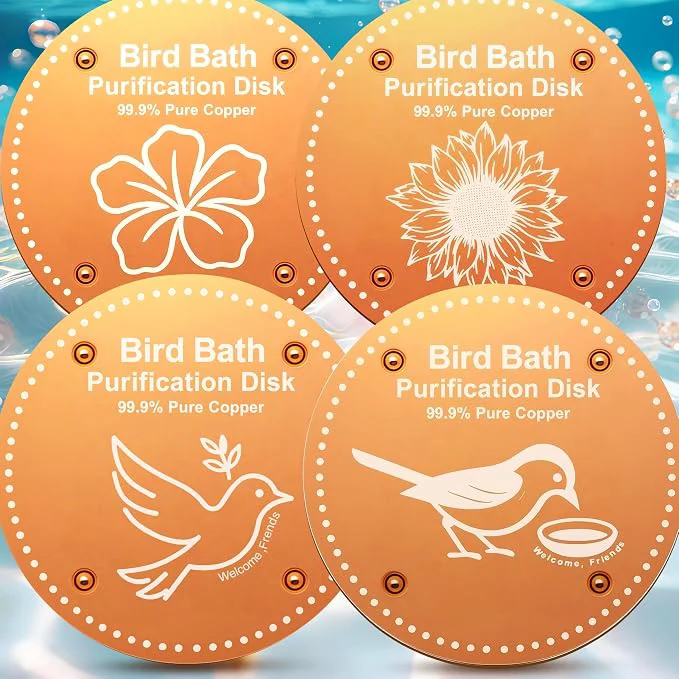 Excellent Bird Bath Purification Disk Pure Copper Outside Winter Solar Power Birdbath Eco-Friendly