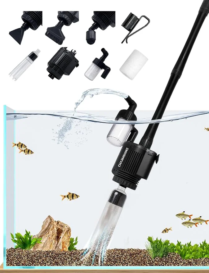 Long-Lasting Electric Aquarium Gravel Cleaner 6 in 1 Automatic Fish Tank Cleaning Tools Expertly Made