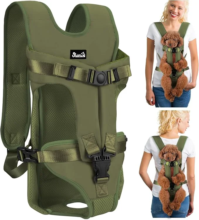 Advanced Lukovee Dog Backpack Carrier Legs Out Easy-fit Dog Front Carrier Reusable