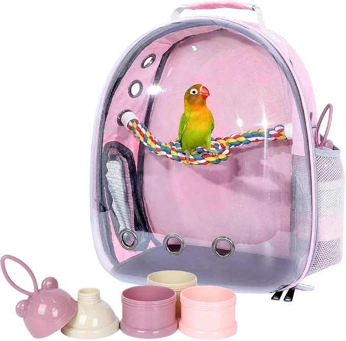 Sophisticated Pink Bird Backpack Carrier Consistent