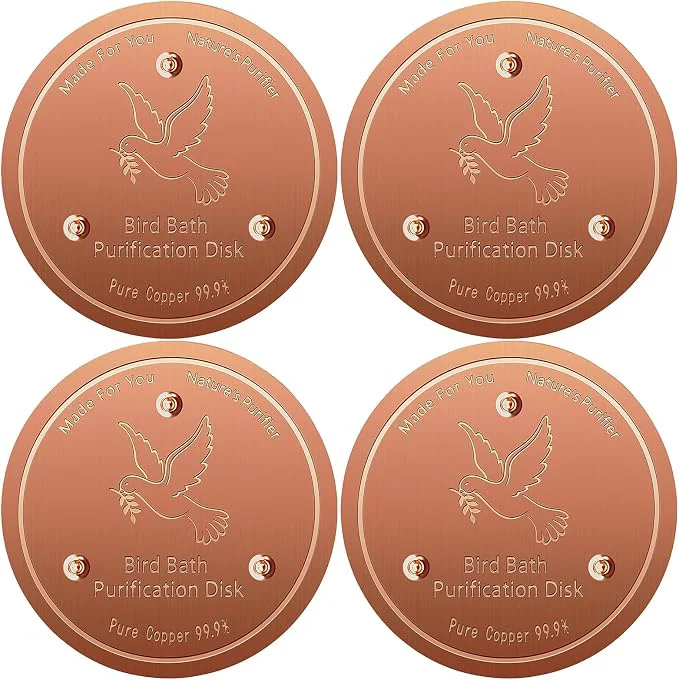 Green Bird Bath Copper Disk Pure Copper Bird Bath Purification Disc Save Cleaning Casual