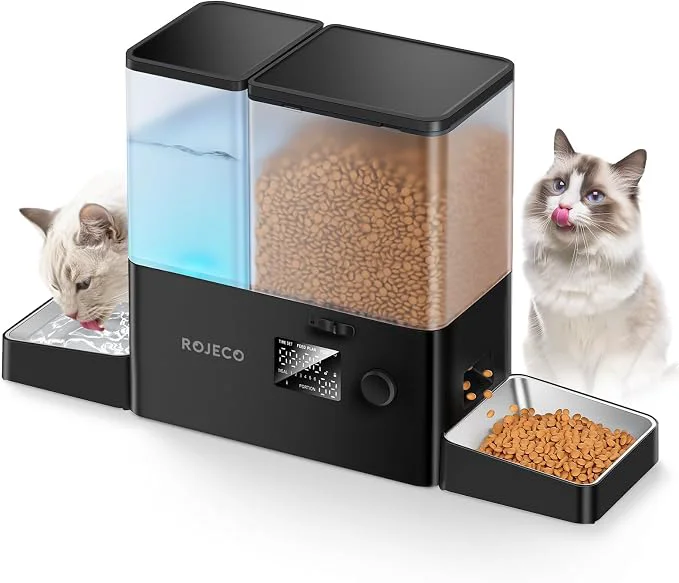 Original Design Rojeco 36Cups 8.5L Pet Automatic Cat Feeder and Gravity Water Dispenser Prestigious