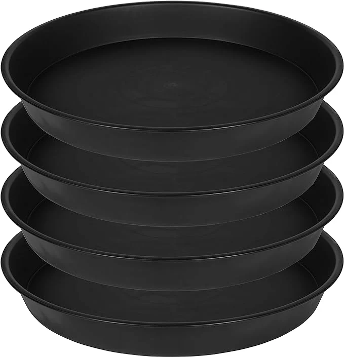 Top-Quality 4 Pack of 18 19 inch Plant Saucer Drip Tray Heavy Duty Large Deep Plant Saucers Responsible