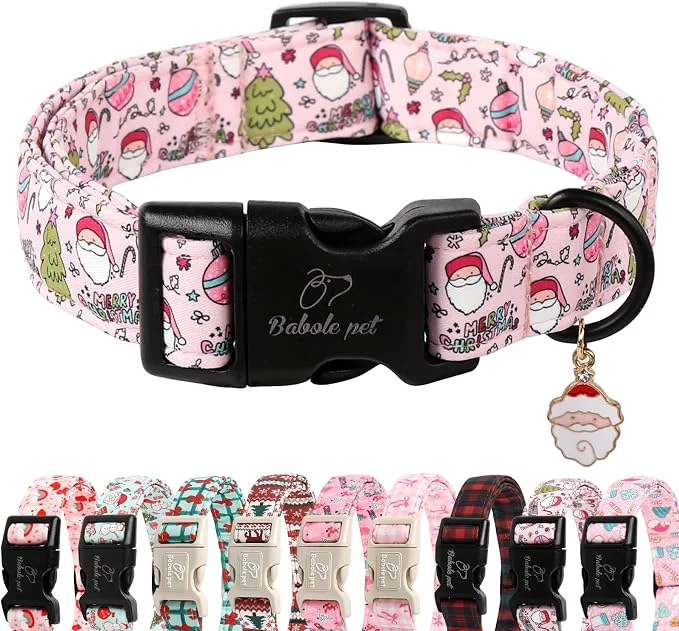Clean Christmas Dog Collar for Large Dogs Advanced