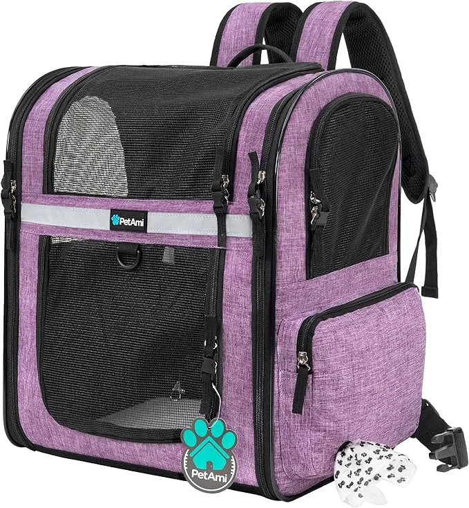 User-Friendly PetAmi Dog Backpack Carrier For Small Large Cat Ventilated Pet Hiking Backpack Original