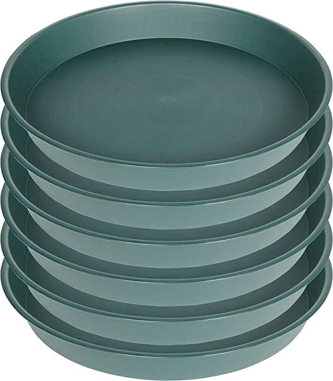 Long-Lasting 6 Pack Plastic Plant Saucer Planter Water Drip Tray 4 5 6 7 8 9 10 11 12 inch Artisan