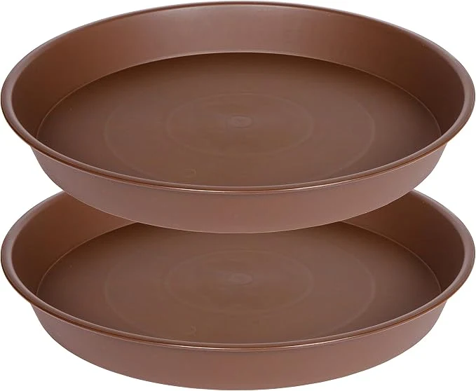Flexible 2 Pack of 8 inch Plant Saucer Clear Heavy Duty Plastic Plant Water Tray 8 inch Efficient