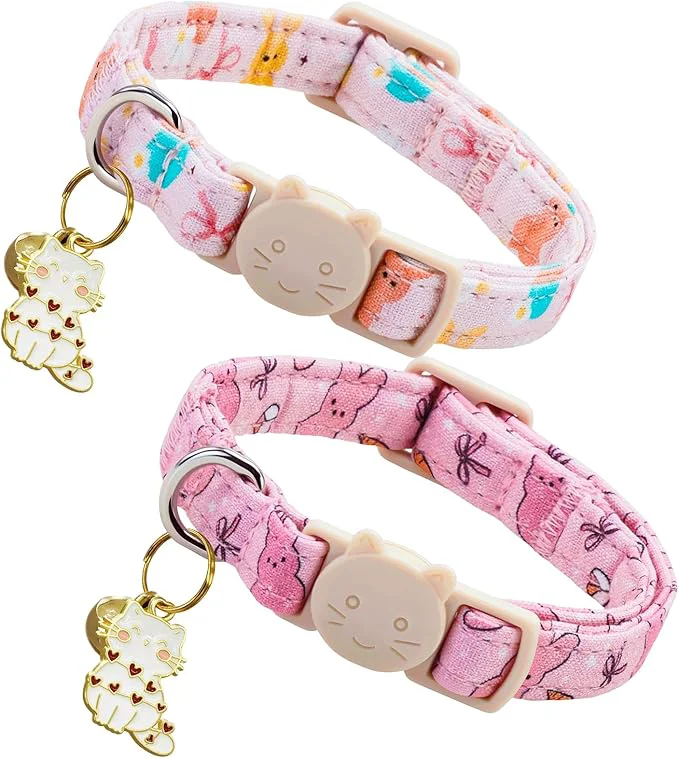 Certified Elegant little tail 2 Pack Cat Collar- Easter Cat Collars Breakaway Exceptional
