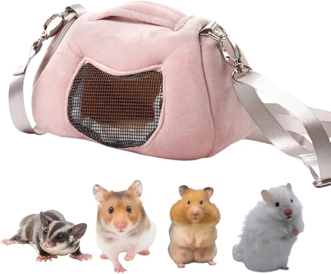 Fast Small Pet Carrier Bag with Adjustable Shoulder Strap Hamster Travel Cage Superior