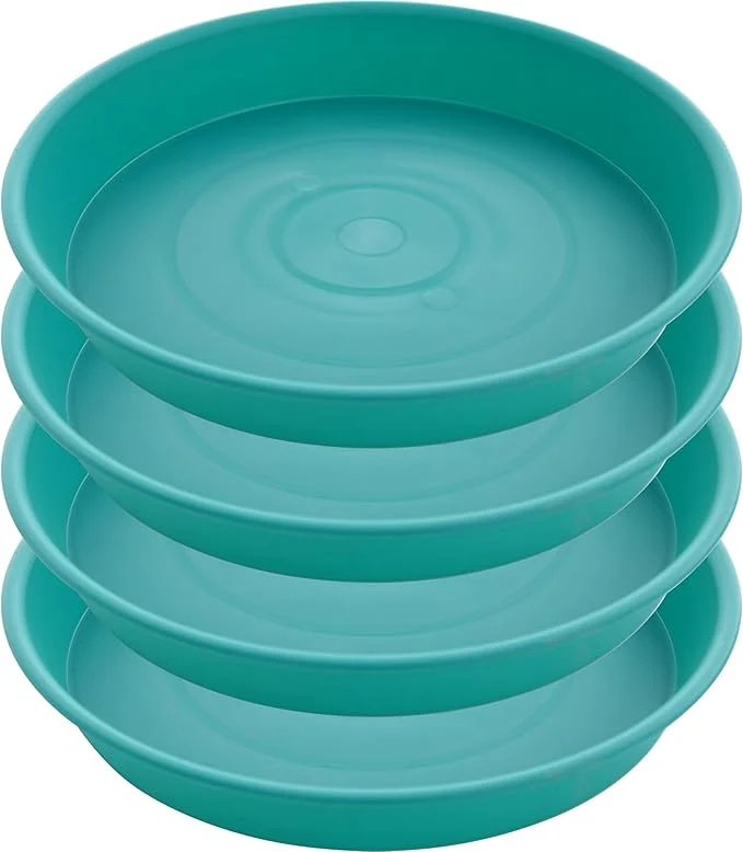 Selected 4 Pack of 14 inch Plant Saucers Bird Bath Bow Round Plastic Plant Saucer Tray Secure