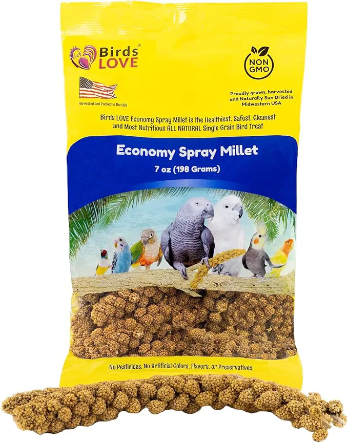 Quality Birds LOVE Economy Special Spray Millet GMO- Outstanding
