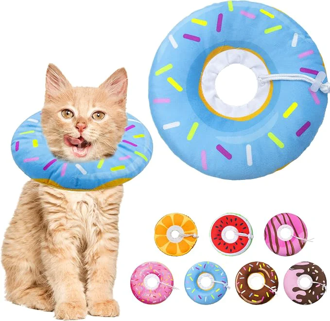 First-Class Cat Cone Collar Soft Adjustable Cat Recovery Collar Spay Cones to Stop Licking Durable