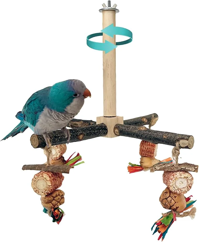 Modern Bird Perch 360° Rotating Perch Crafted