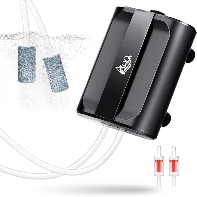 Reusable AQQA Aquarium Air Pump 3.5W 5W Dual Outlet Oxygen Pump Exceptional
