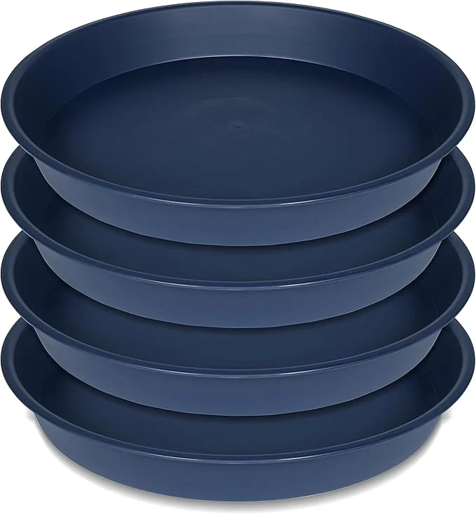 Excellent 4 Pack of 16 inch Plant Saucer Heavy Duty Round Plant Trays Specialty