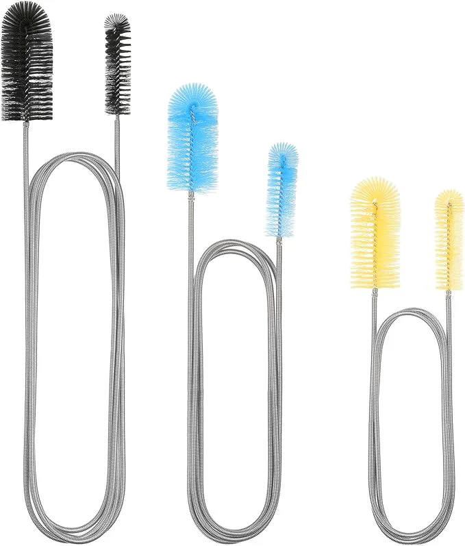Next-Generation Patelai 3 Pieces Aquarium Filter Hose Brush Stainless Flexible Tube Cleaning Advanced