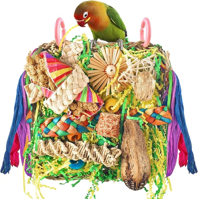 High-Quality ERKOON Bird Toys Parrot Toys Foraging Swing Mat Parrot Cage Hanging Toys Birds Elite