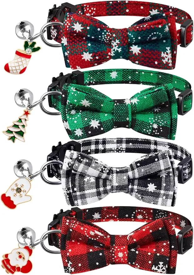 Smooth LLHK 4 Pack Christmas Cat Collars Exclusive