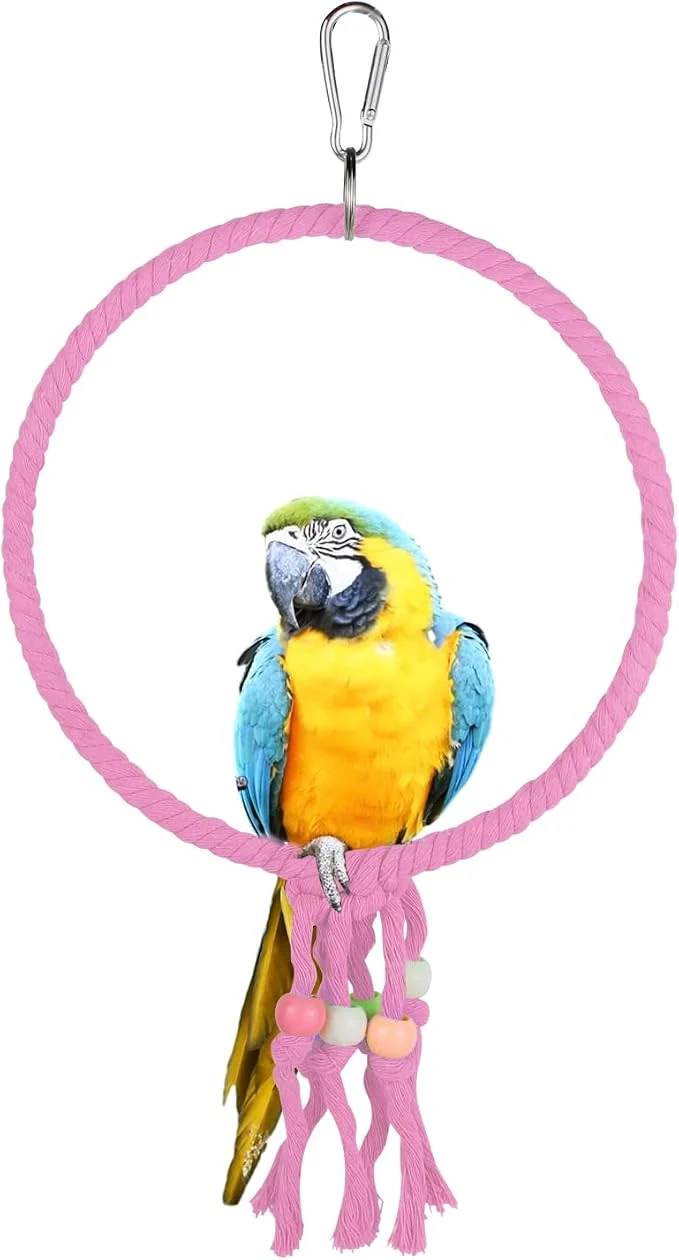 Top-Quality Bird Swing 20 CM Diameter Hanging Parrot Swing User-Friendly