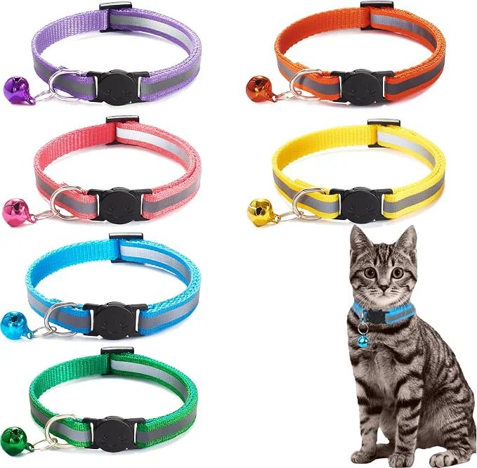Contemporary 6-Pack Reflective Cat Collars High-End