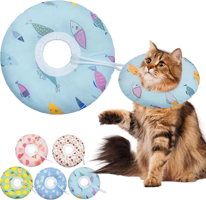 Breathable Cat Cone Collar Soft Adjustable Cat Recovery Collars Kitten Cones to Stop Exceptional