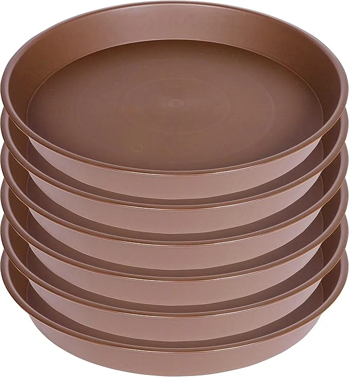 Premium Material 6 Pack of 7 inch Plant Saucer Heavy Duty Plastic Plant Water Tray 7 inch Round Authentic