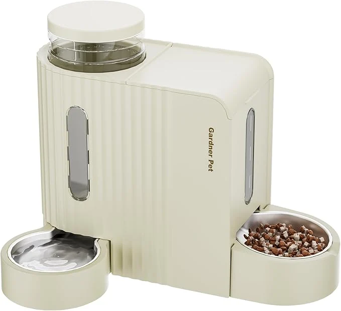 Optimized Gardner Pet Gravity Automatic 2-in-1 Pet Feeder 0.8 Gallons 2 Cat Feeder and Casual