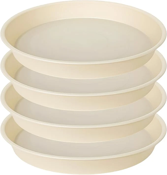 Carefully Designed 4 Pack of 14 inch Plant Saucers Bird Bath Bow Round Plastic Plant Saucer Tray Smart