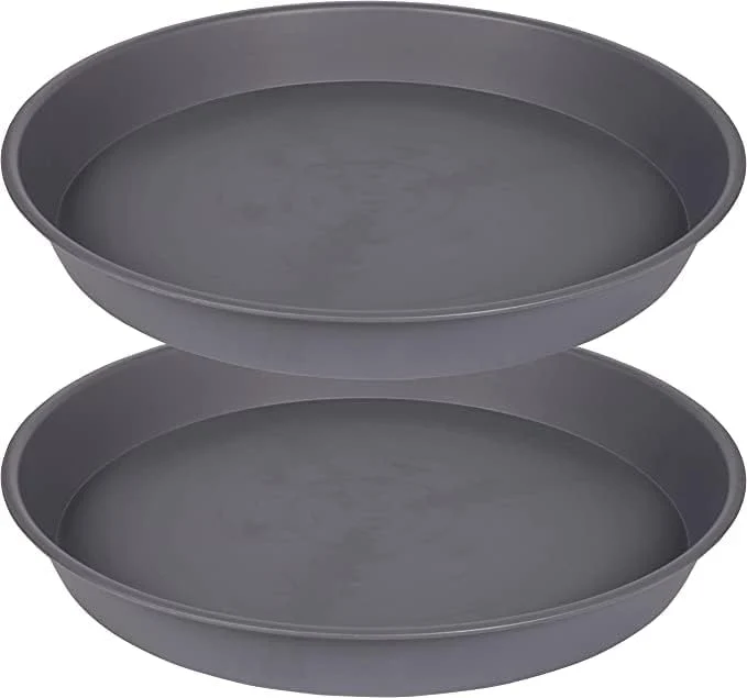 Lightweight 2 Pack of 16 17 inch Plant Saucer 2.3 Depth Plant Trays Solid