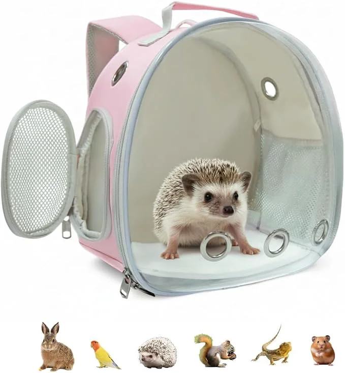 Top-Quality Small Animal Carrier Guinea Pig Backpack Transparent Breathable Backpack Genuine