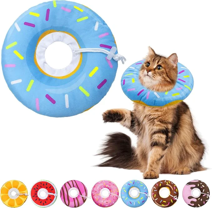 Reusable Cat Cone Soft Collar Adjustable Cat Recovery Collars Kitten Cones to Stop Superior