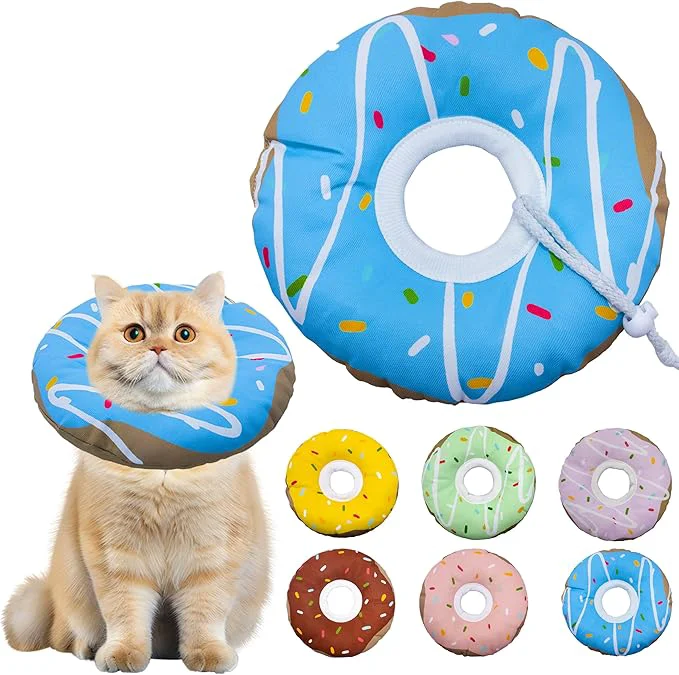 Stylish Cat Cone Collar Soft Adjustable Cat Recovery Collar Kitten Cones to Stop World-Class